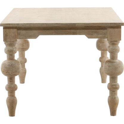 Jovany Dining Table by Arch & Plane in whitewash. Made from mango wood in a transitional style.