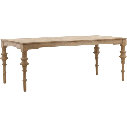 Savin Dining Table by Arch & Plane in natural. Made from mango wood in a unique style.