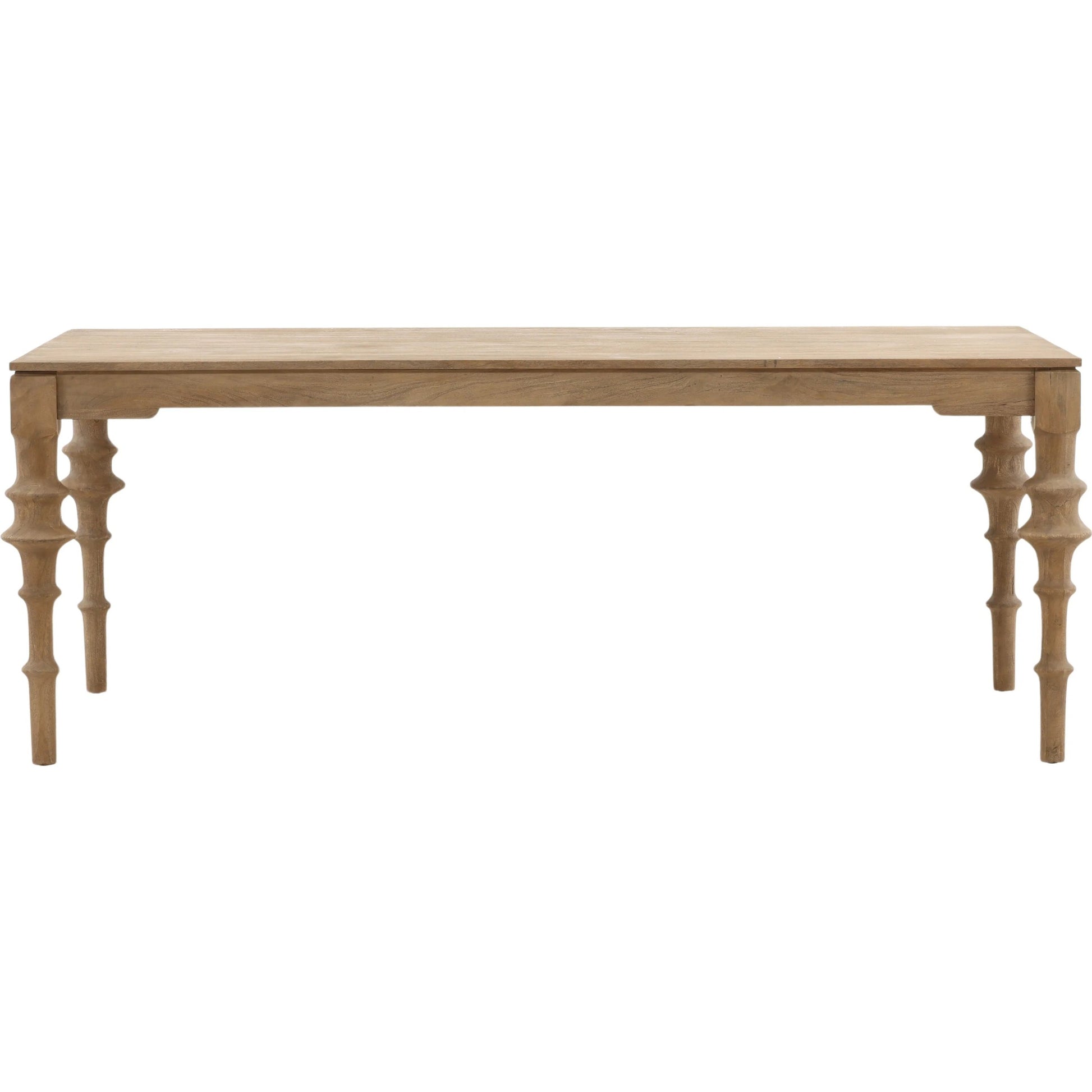 Chet Dining Table by Arch & Plane in natural. Made from mango wood in a transitional style.