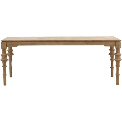 Chet Dining Table by Arch & Plane in natural. Made from mango wood in a transitional style.