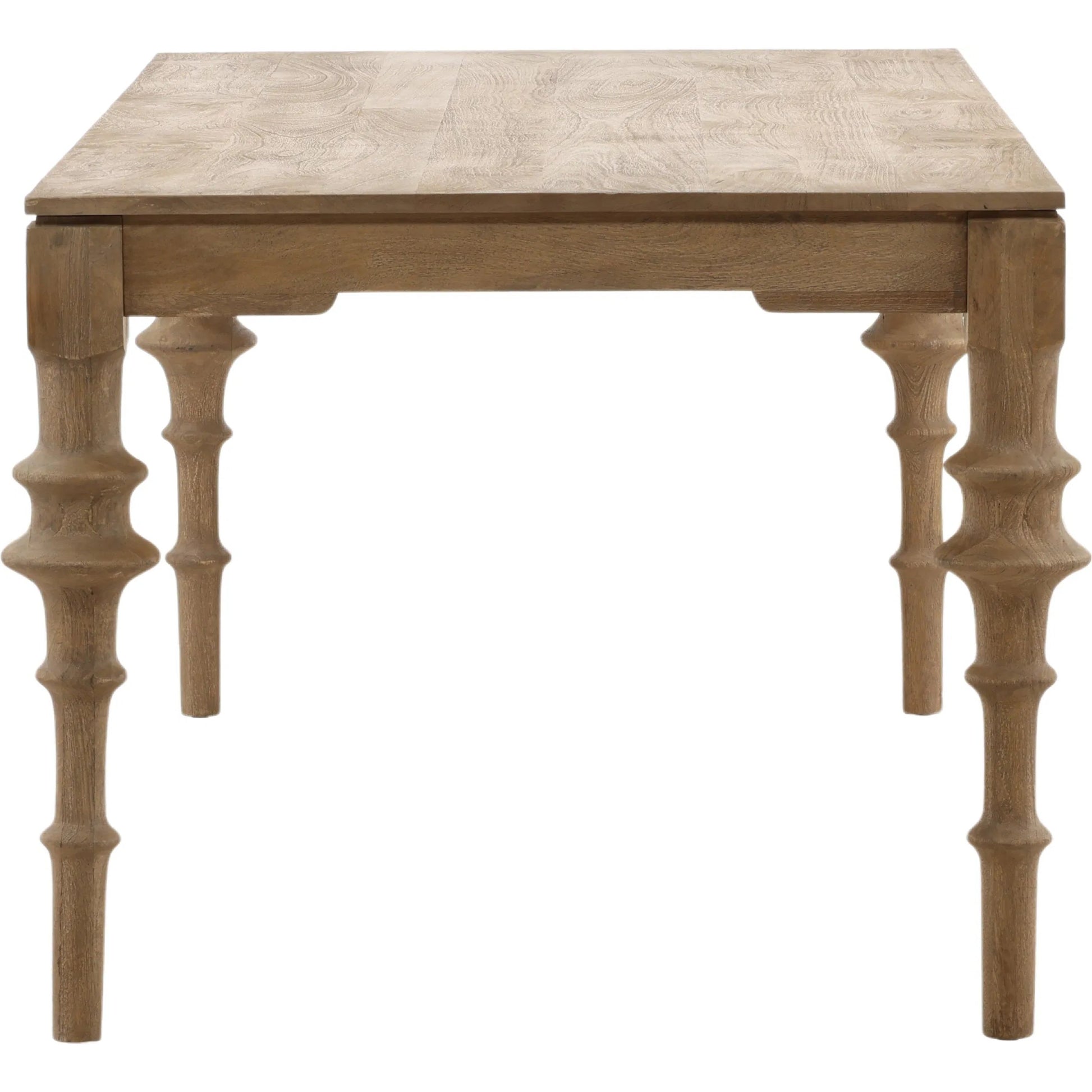 Chet Dining Table by Arch & Plane in natural. Made from mango wood in a transitional style.