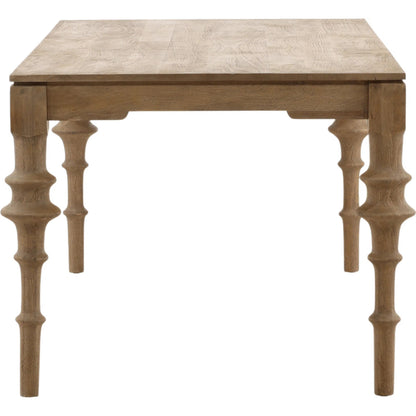 Chet Dining Table by Arch & Plane in natural. Made from mango wood in a transitional style.