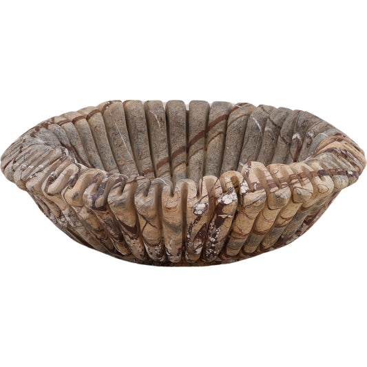 Vanguard Bowl by Arch & Plane in brown. Made from marble in a unique style.