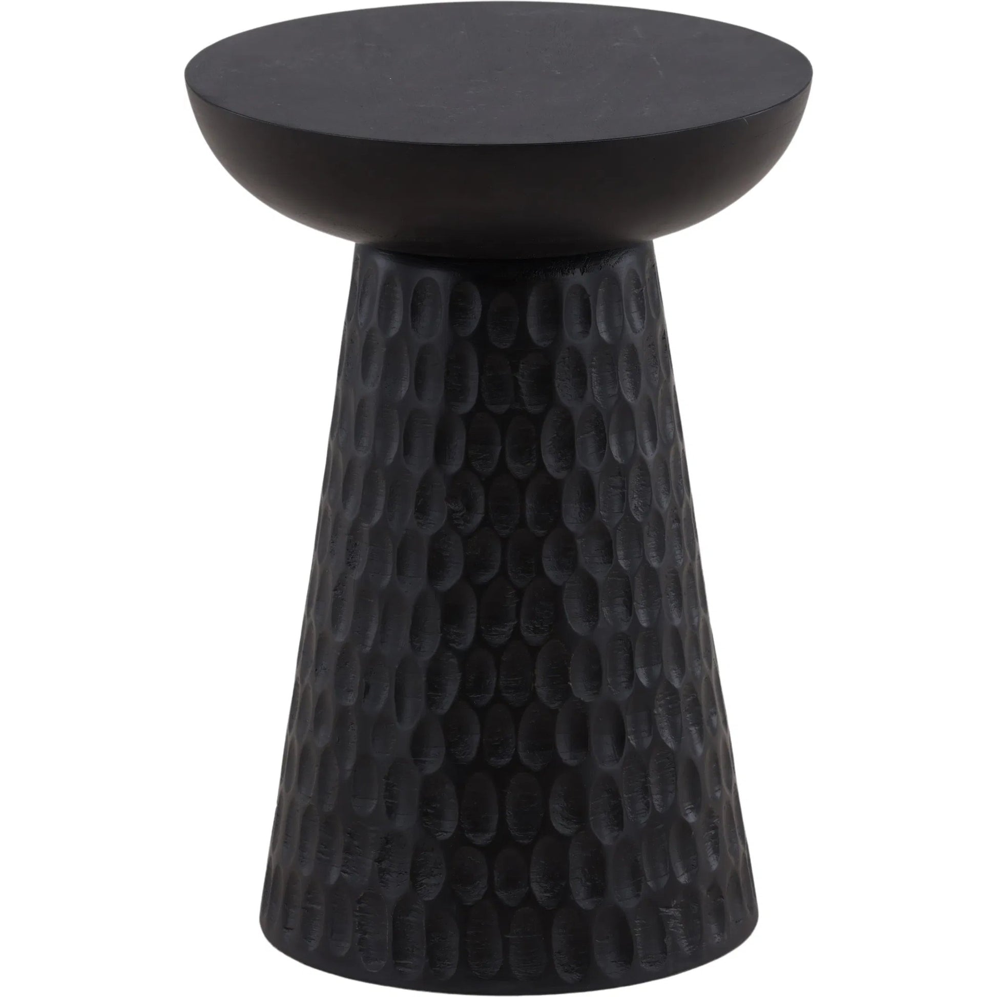 Marty Side Table by Arch & Plane in black. Made from mango wood in a modern style.