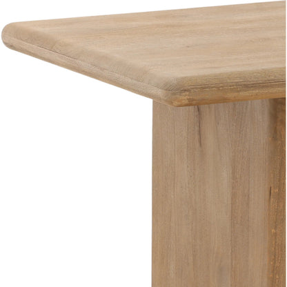 Dedrick Dining Table by Arch & Plane in natural. Made from mango wood in a transitional style.