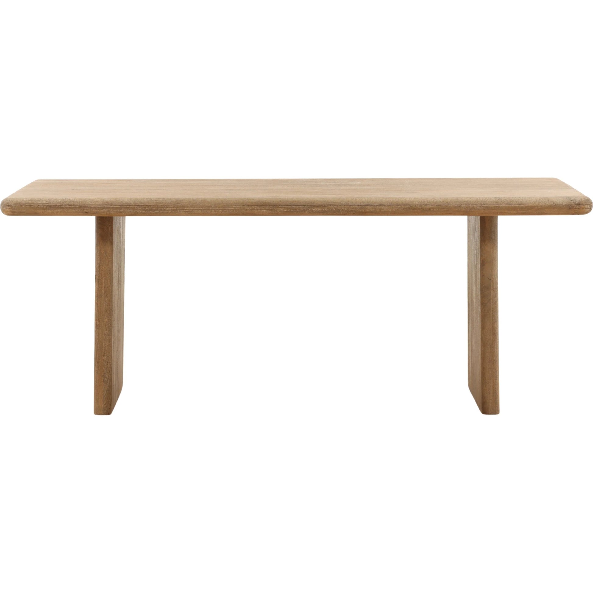 Dedrick Dining Table by Arch & Plane in natural. Made from mango wood in a transitional style.