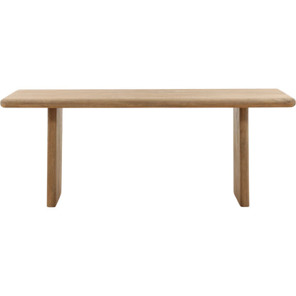 Dedrick Dining Table by Arch & Plane in natural. Made from mango wood in a transitional style.