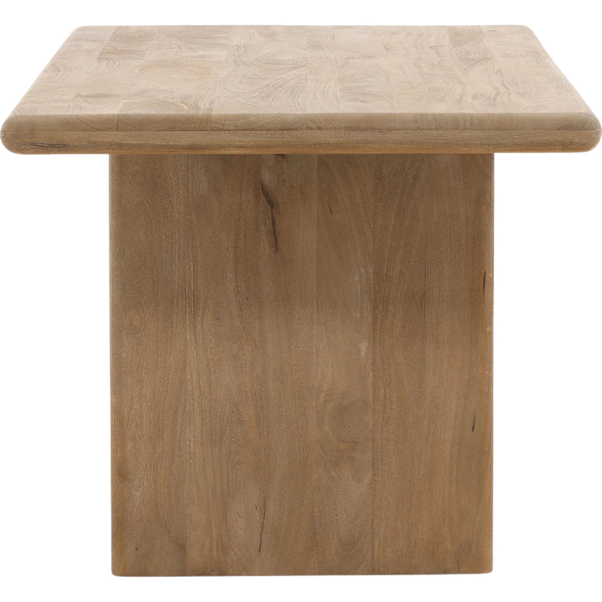 Dedrick Dining Table by Arch & Plane in natural. Made from mango wood in a transitional style.