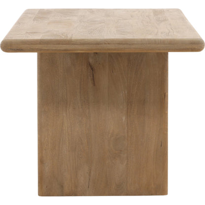 Dedrick Dining Table by Arch & Plane in natural. Made from mango wood in a transitional style.