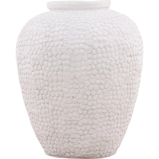 Quinton Planter by Arch & Plane in white. Made from lightweight concrete in a unique style.