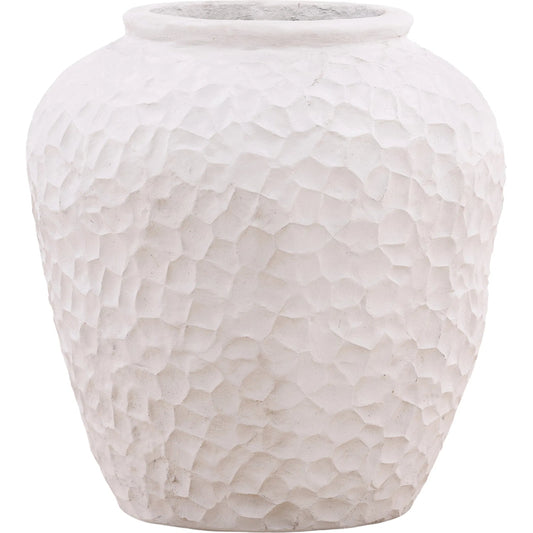 Rivka Planter by Arch & Plane in white. Made from concrete in a unique style.