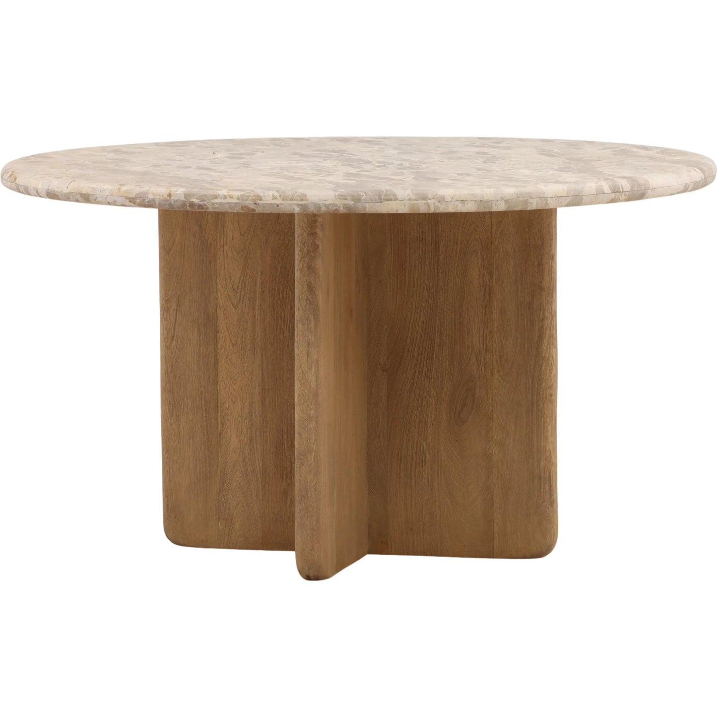 001 SI-2532934 | Primary Silo | Darleen Dining Table by Arch & Plane in beige, natural. Made from tendu marble, mango wood in a unique style.