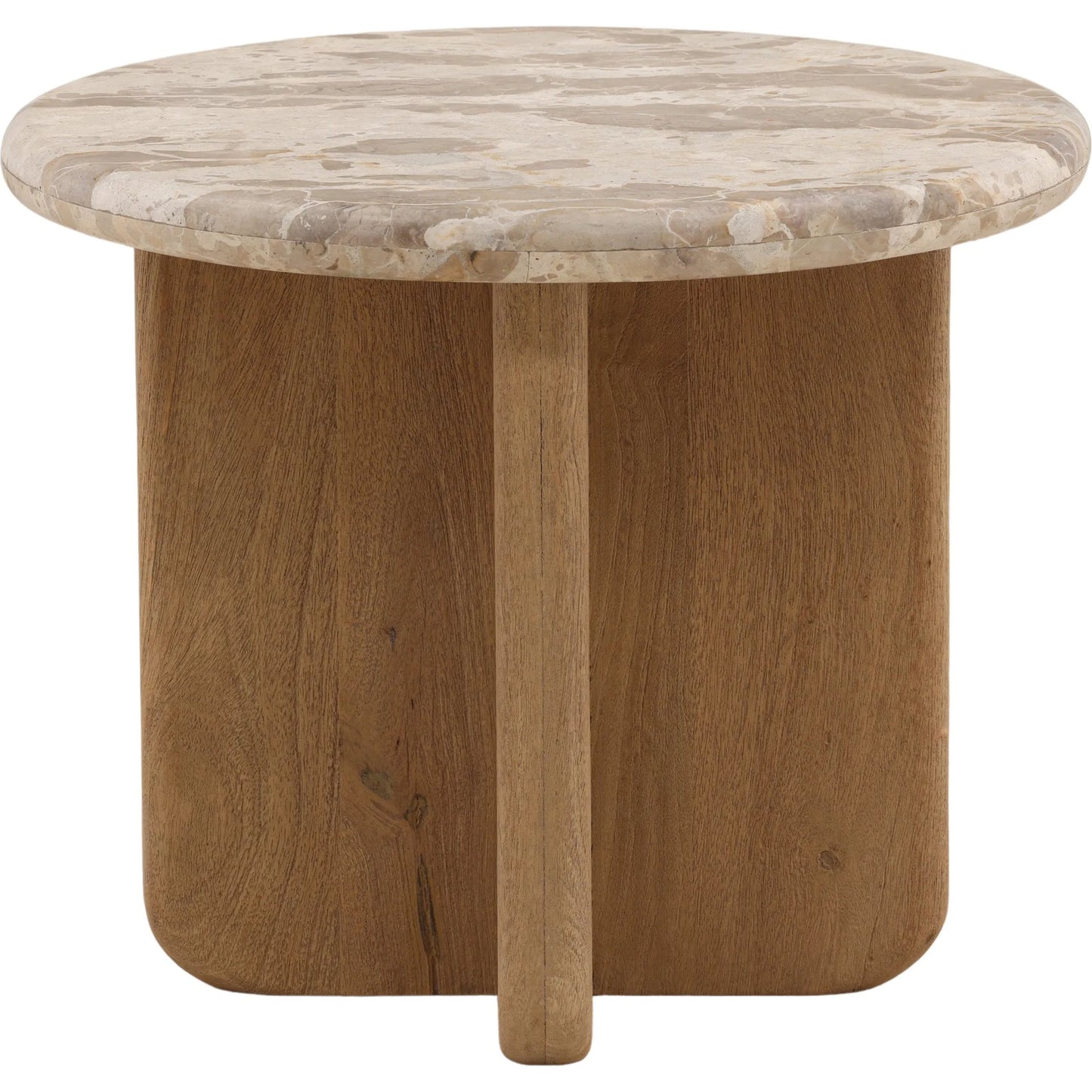 002 SI-2532935 | Additional Silo | Darleen Side Table by Arch & Plane in beige, natural. Made from tendu marble, mango wood in a unique style.