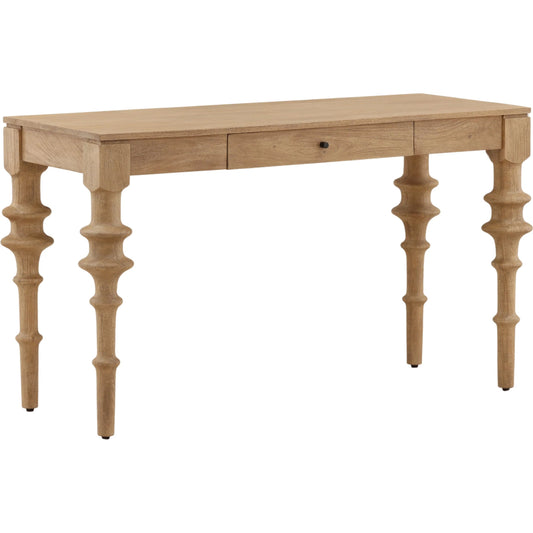 Chet Desk by Arch & Plane in natural. Made from mango wood in a unique style.