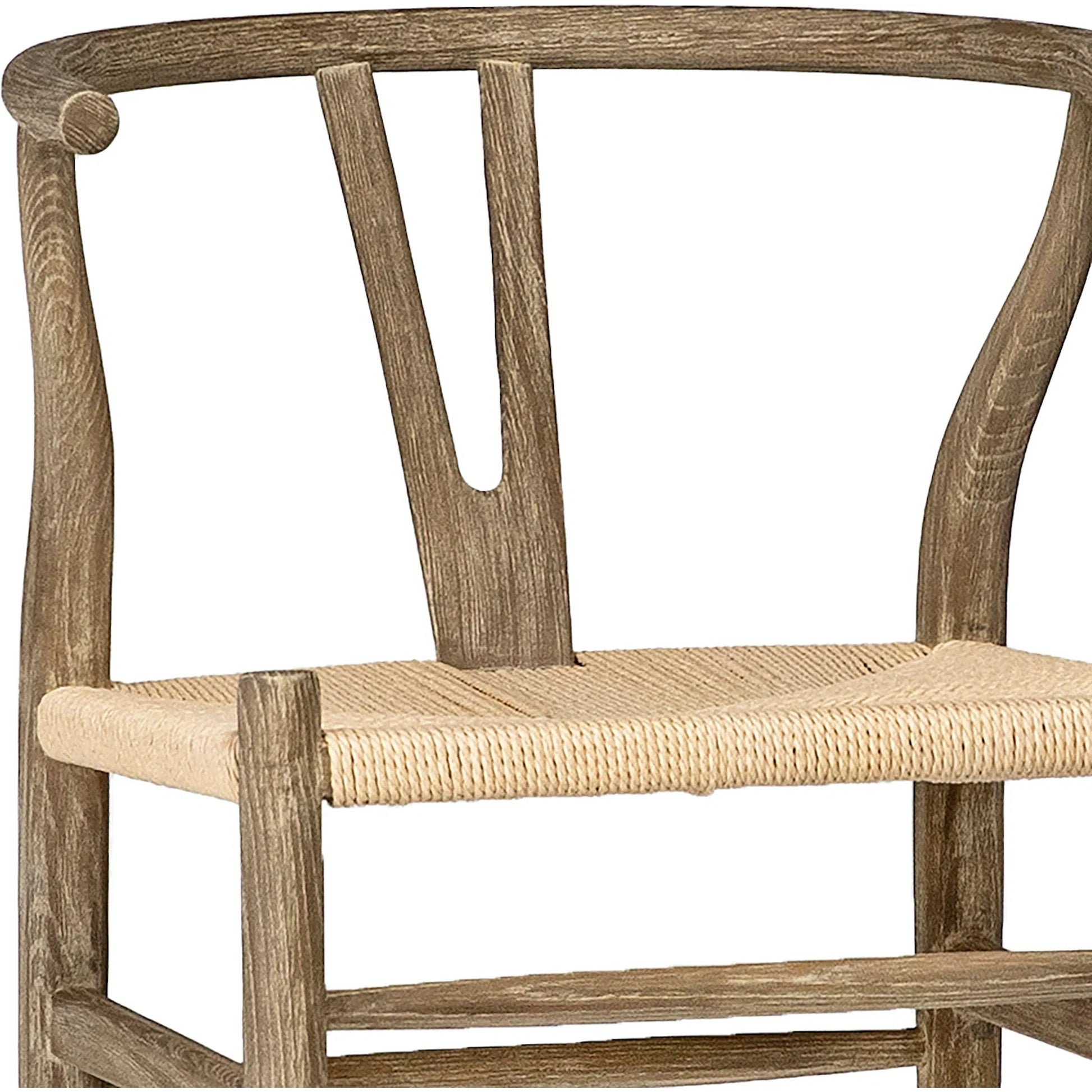 Pearlie Curved Back Natural Oak Dining Chair with Woven Seat by Arch & Plane in medium brown, light brown. Made from oak in a modern style.