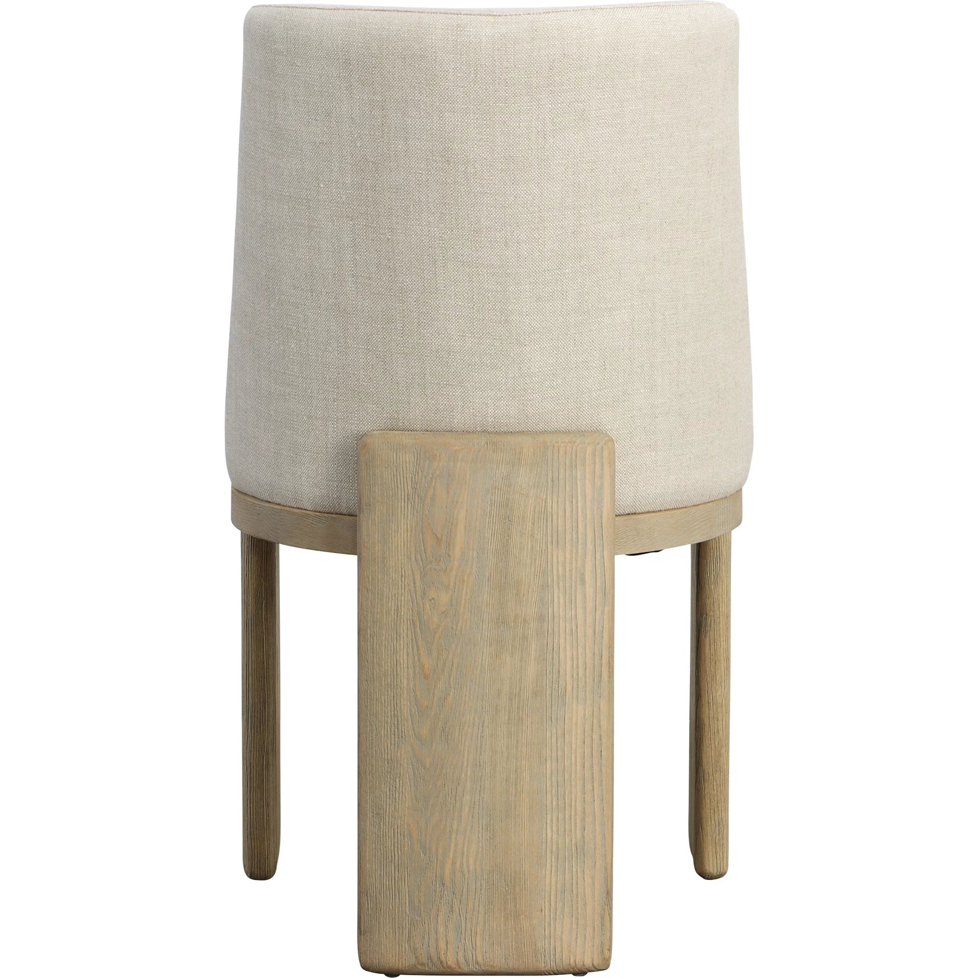 Lakisha Dining Chair by Arch & Plane in beige, light warm wash. Made from linen blend upholstery, ash wood in a transitional style.