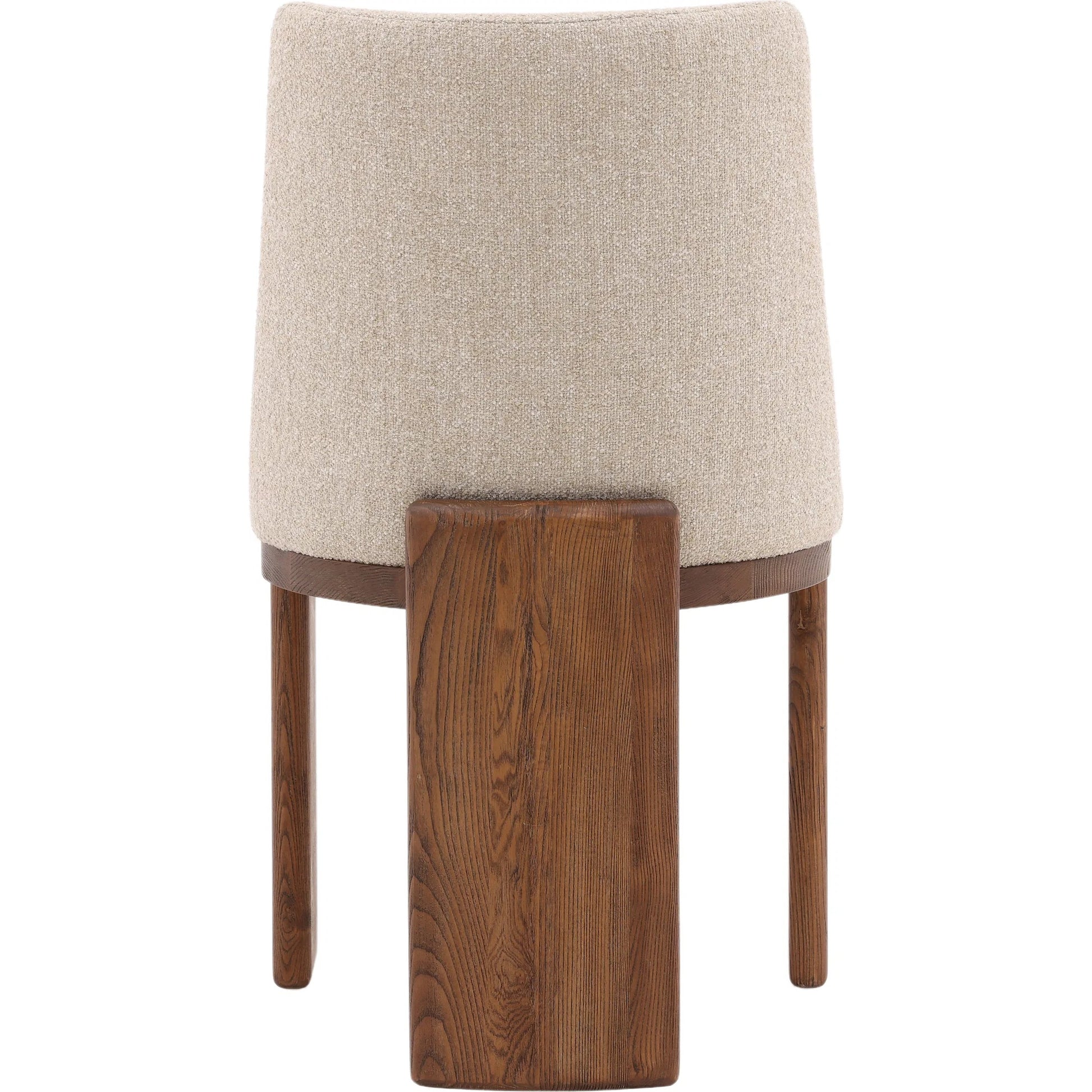 Lakisha Dining Chair by Arch & Plane in beige, light warm wash. Made from linen blend upholstery, ash wood in a transitional style.