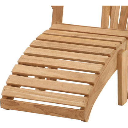 Angelina Outdoor Lounge Chair by Arch & Plane in natural. Made from teak wood in a transitional style.