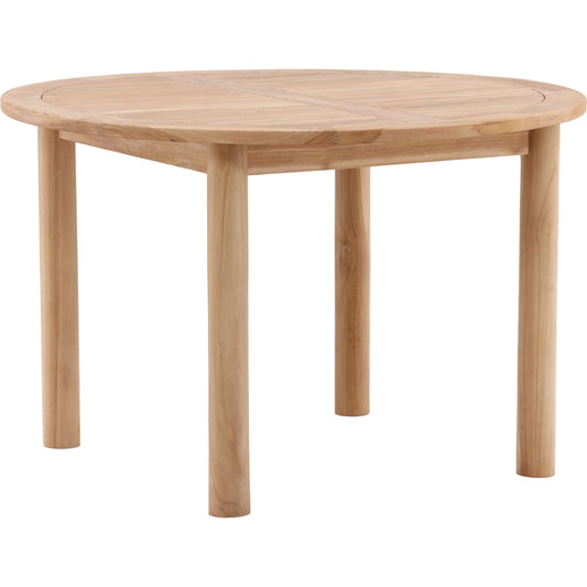 Primrose Outdoor Dining Table by Arch & Plane in natural. Made from teak wood in a unique style.