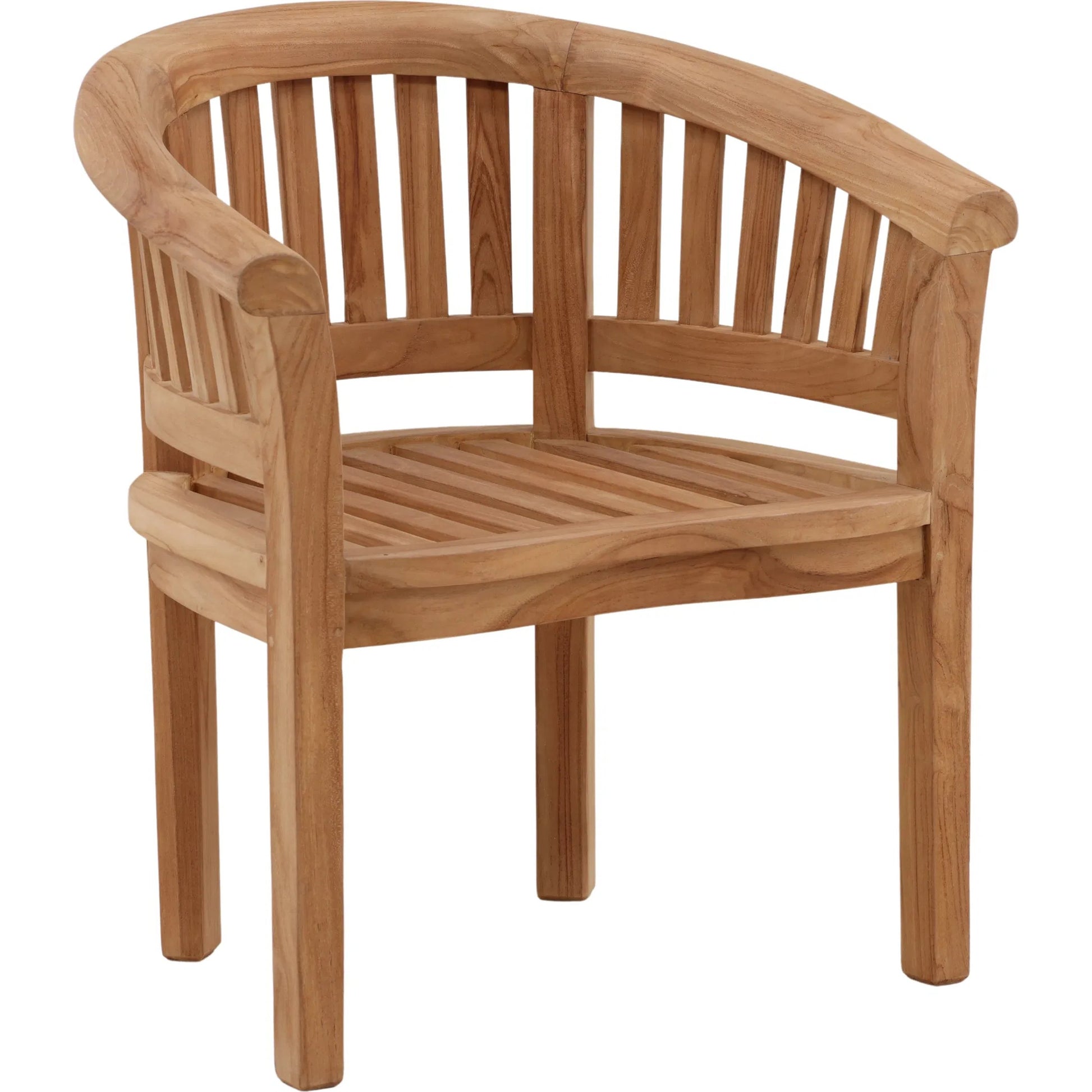 Savanna Outdoor Occasional Chair by Arch & Plane in natural. Made from teak wood in a unique style.