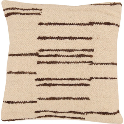 Tayla Pillow by Arch & Plane in ivory. Made from handwoven wool cover in a unique style.
