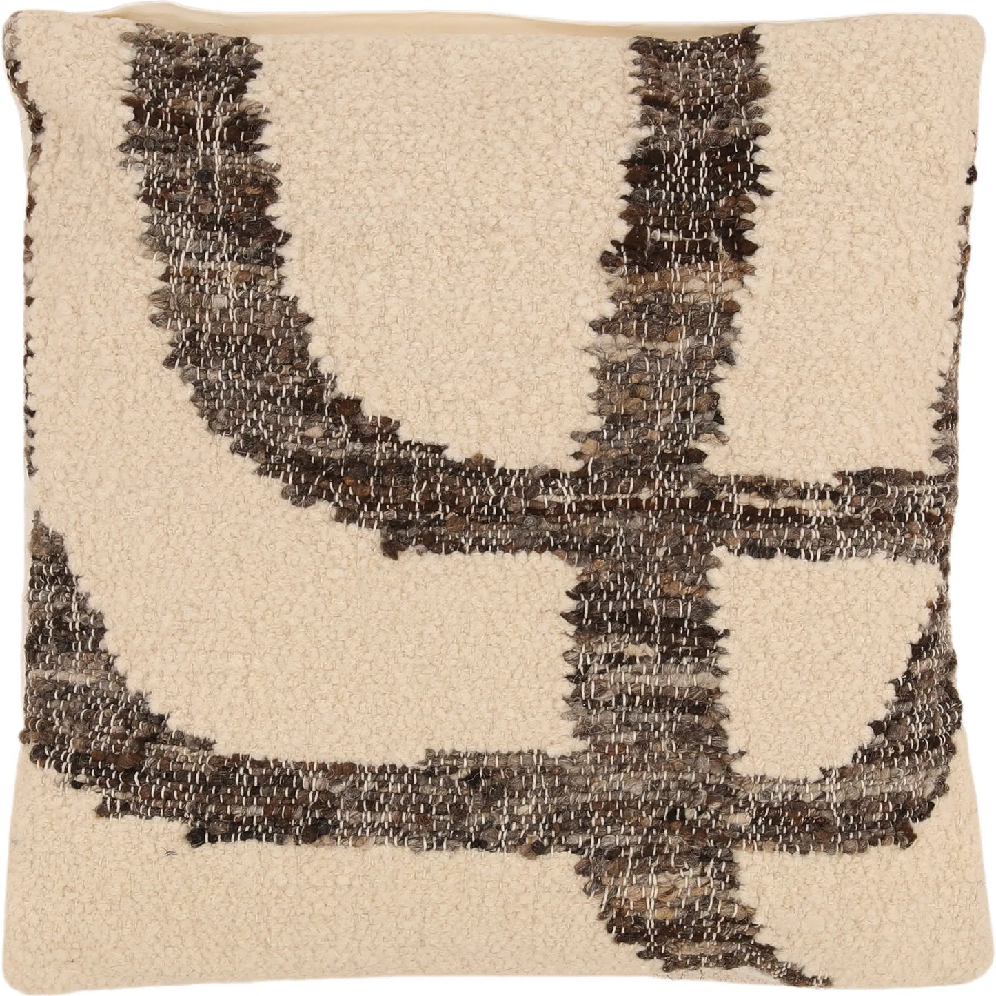 001 SI-2532953 | Primary Silo | Kailee Pillow by Arch & Plane in charcoal, ivory. Made from handwoven wool cover in a unique style.