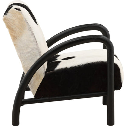 Rickie Occasional Chair by Arch & Plane. Made from goat hide, teak wood in a unique style.