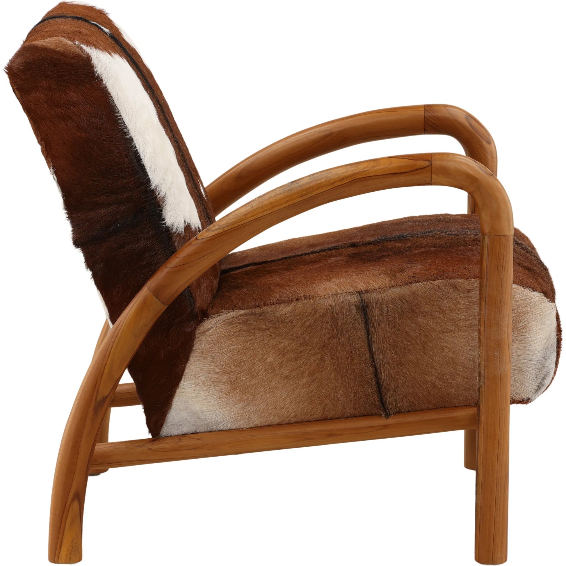 Rickie Occasional Chair by Arch & Plane. Made from goat hide, teak wood in a unique style.