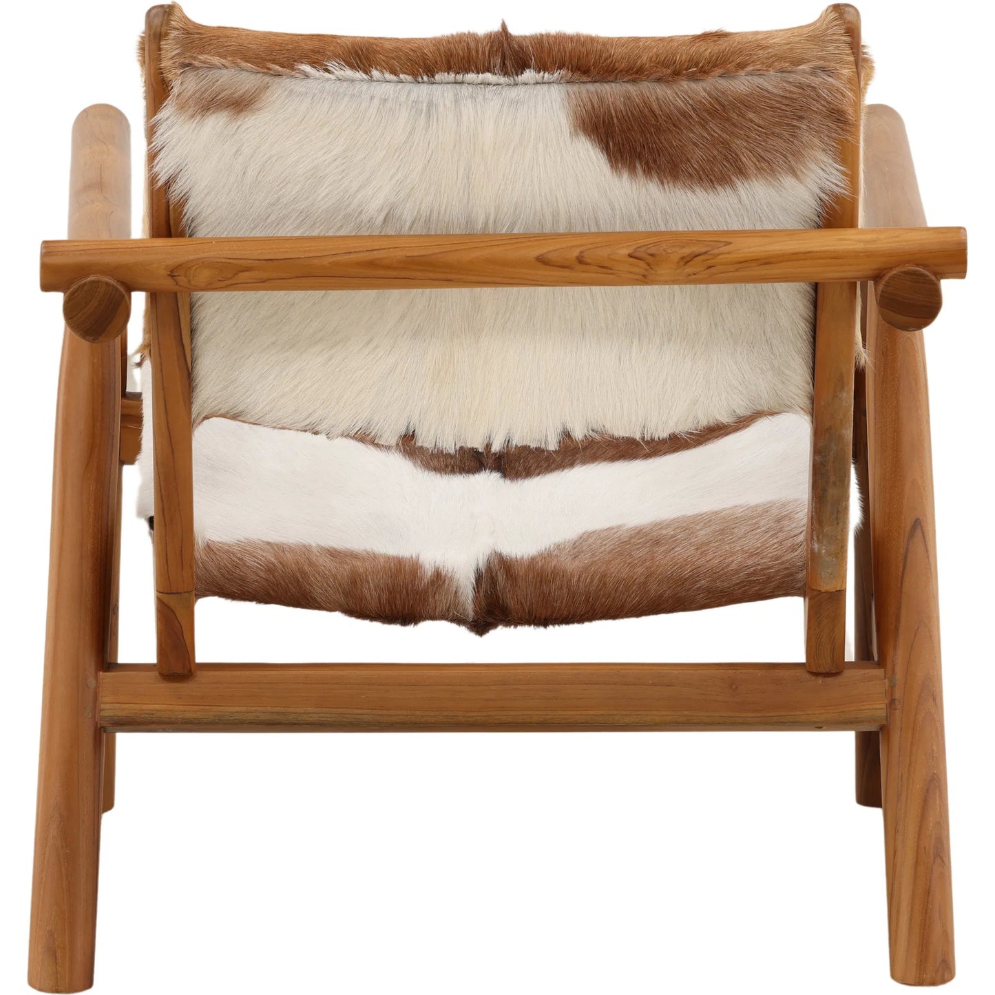 004 SI-2532961 | Additional Silo | Jonnie Occasional Chair by Arch & Plane in brown, white. Made from goat hide, teak wood in a unique style.