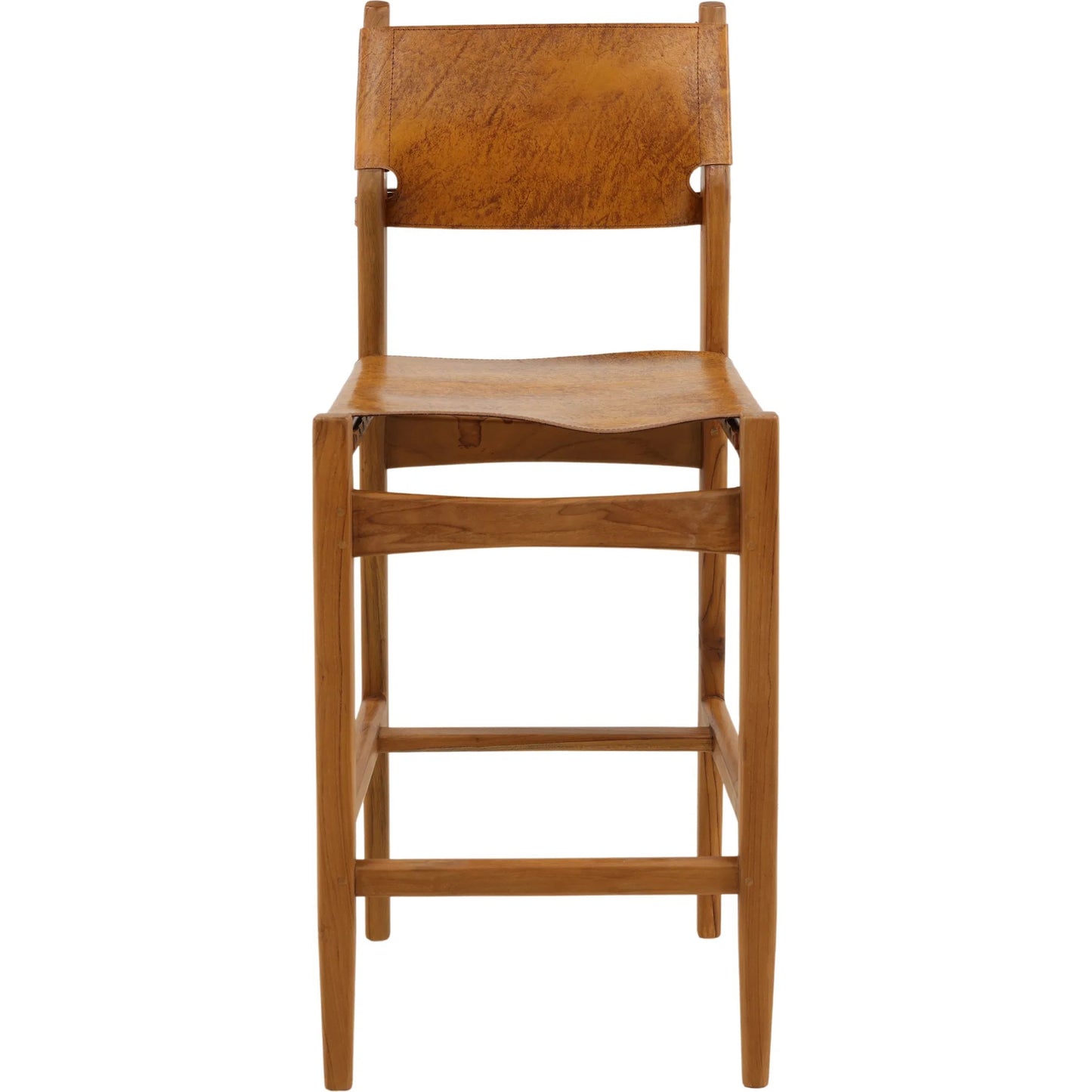 002 SI-2532962 | Additional Silo | Yvette Counter Stool by Arch & Plane in natural, antique light brown leather. Made from genuine leather, teak wood in a unique style.