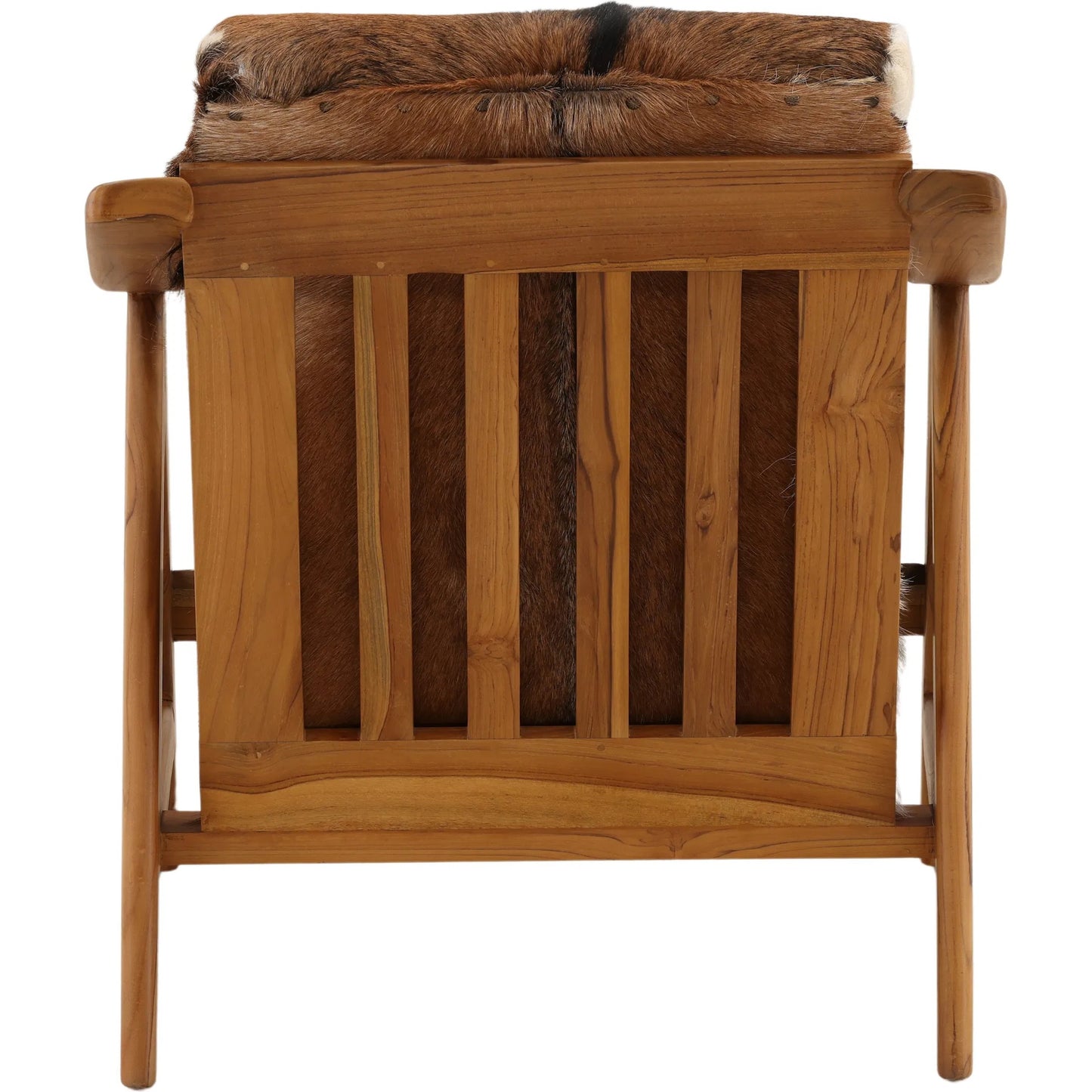004 SI-2532965 | Additional Silo | Kim Occasional Chair by Arch & Plane in brown, white. Made from goat hide, teak wood in a unique style.