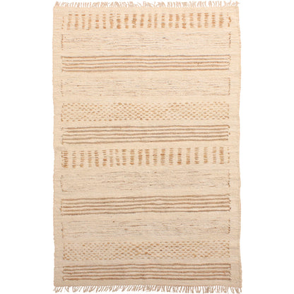 Angelo DOV44000-IVRY Rug by Arch & Plane in ivory. Made from handwoven reclaimed jute, cotton in a unique style.
