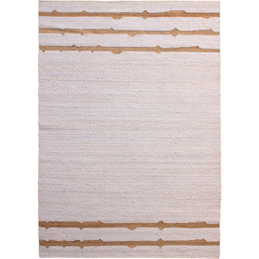 Elmhurst DOV44002-IVRY Rug by Arch & Plane in ivory. Made from handwoven wool, jute in a unique style.