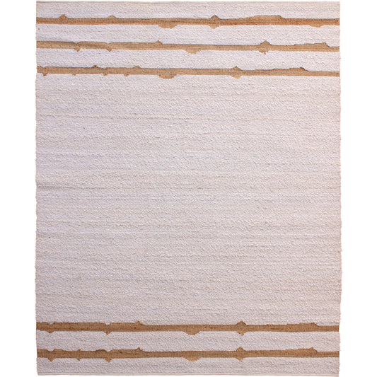 Elmhurst DOV44002-IVRY Rug by Arch & Plane in ivory. Made from handwoven wool, jute in a unique style.