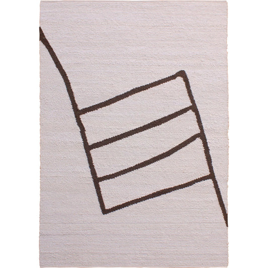 Dakarai DOV44004-IVRY Rug by Arch & Plane in ivory. Made from handwoven wool in a unique style.