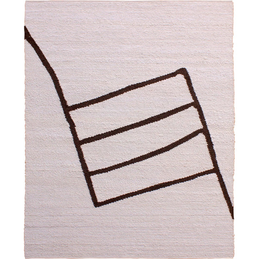 Dakarai DOV44004-IVRY Rug by Arch & Plane in ivory. Made from handwoven wool in a unique style.