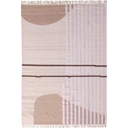 Kellin DOV44005-IVRY Rug by Arch & Plane in ivory. Made from handwoven wool in a unique style.