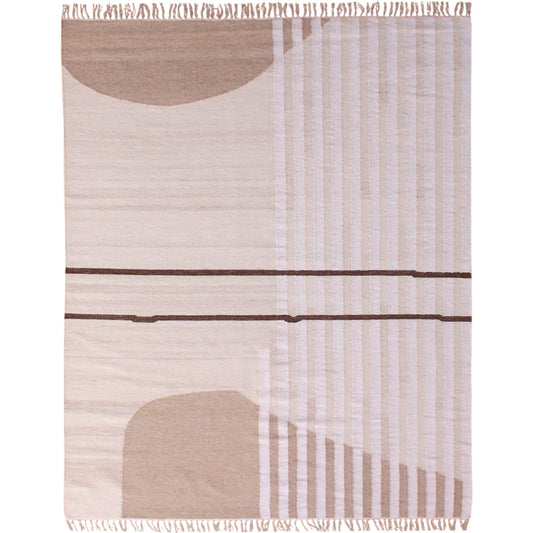 Kellin DOV44005-IVRY Rug by Arch & Plane in ivory. Made from handwoven wool in a unique style.