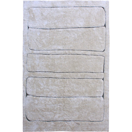 Lydell DOV44006-IVRY Rug by Arch & Plane in ivory. Made from tufted cotton in a unique style.