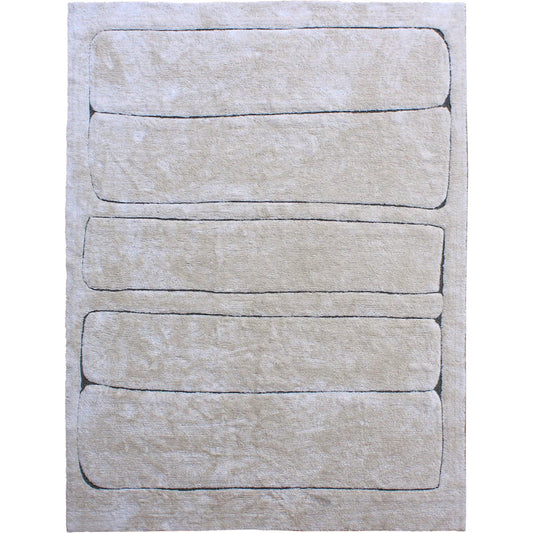 Lydell DOV44006-IVRY Rug by Arch & Plane in ivory. Made from tufted cotton in a unique style.