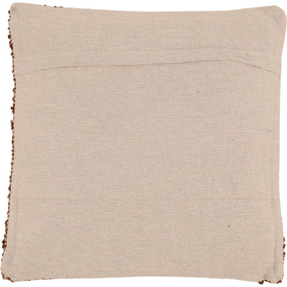 Teri Pillow by Arch & Plane in brown. Made from handwoven jute, cotton blend cover in a unique style.