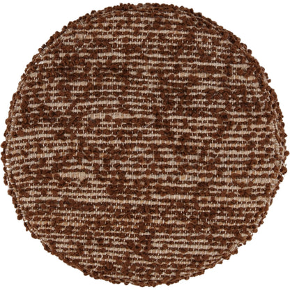 Teri Stool by Arch & Plane in brown. Made from handwoven polyester, jute, cotton in a rustic style.