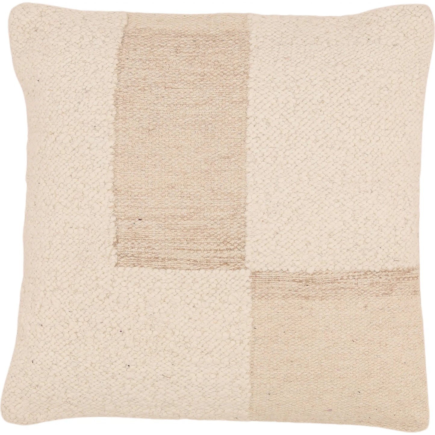 001 SI-2532968 | Primary Silo | Elroy Pillow by Arch & Plane in ivory. Made from handwoven wool, pet yarn cover in a unique style.