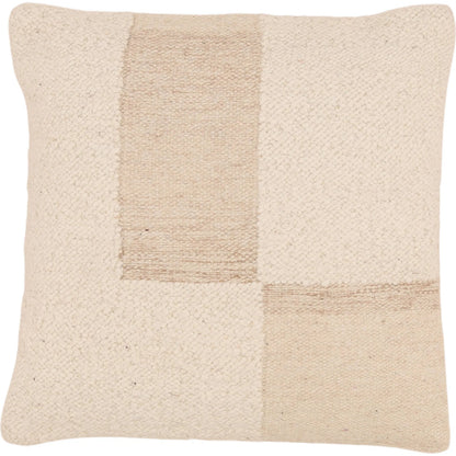 Elroy Pillow by Arch & Plane in ivory. Made from handwoven wool, pet yarn cover in a unique style.