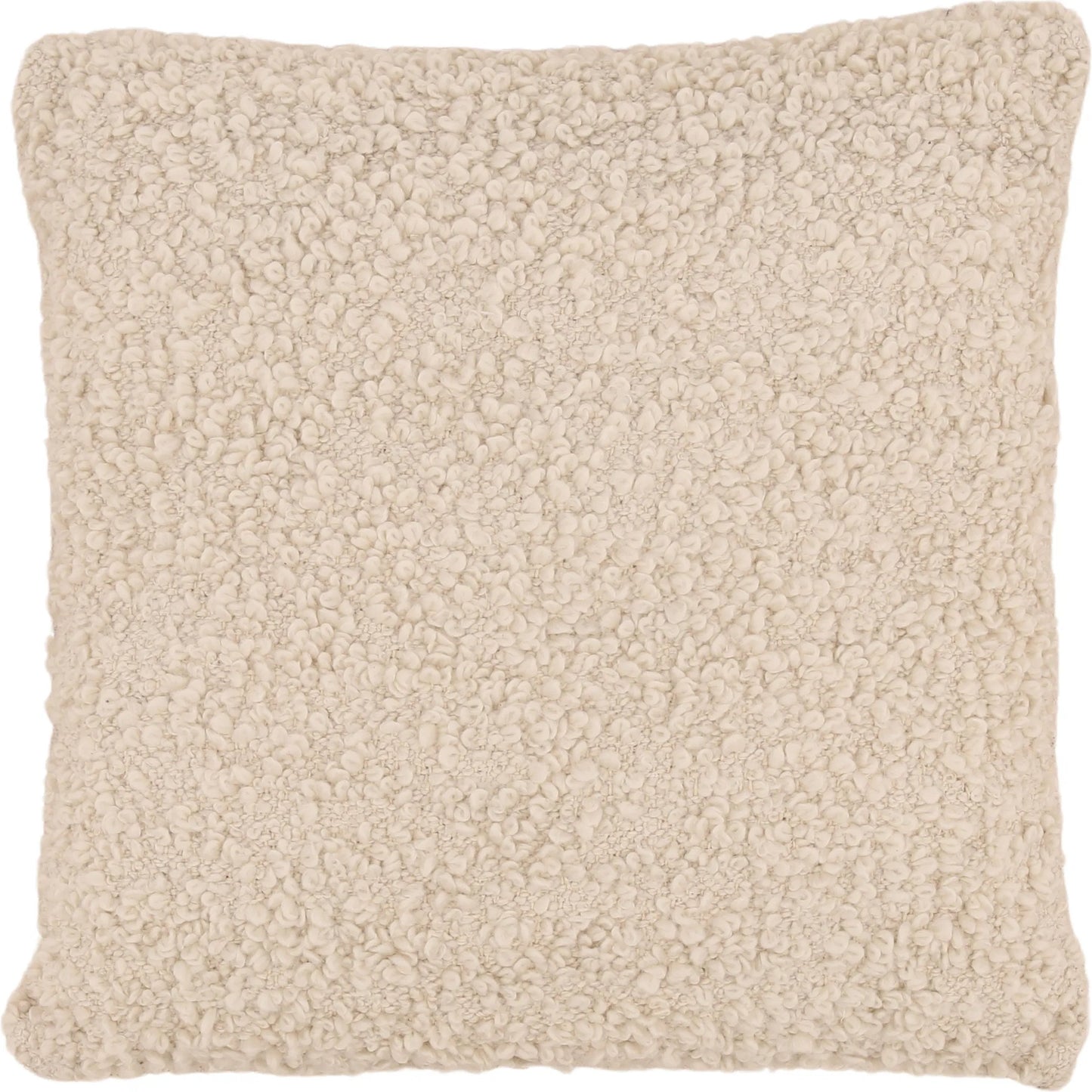 001 SI-2532971 | Primary Silo | Merlyn Pillow by Arch & Plane in ivory. Made from handwoven boucle fabric, pet yarn cover in a unique style.
