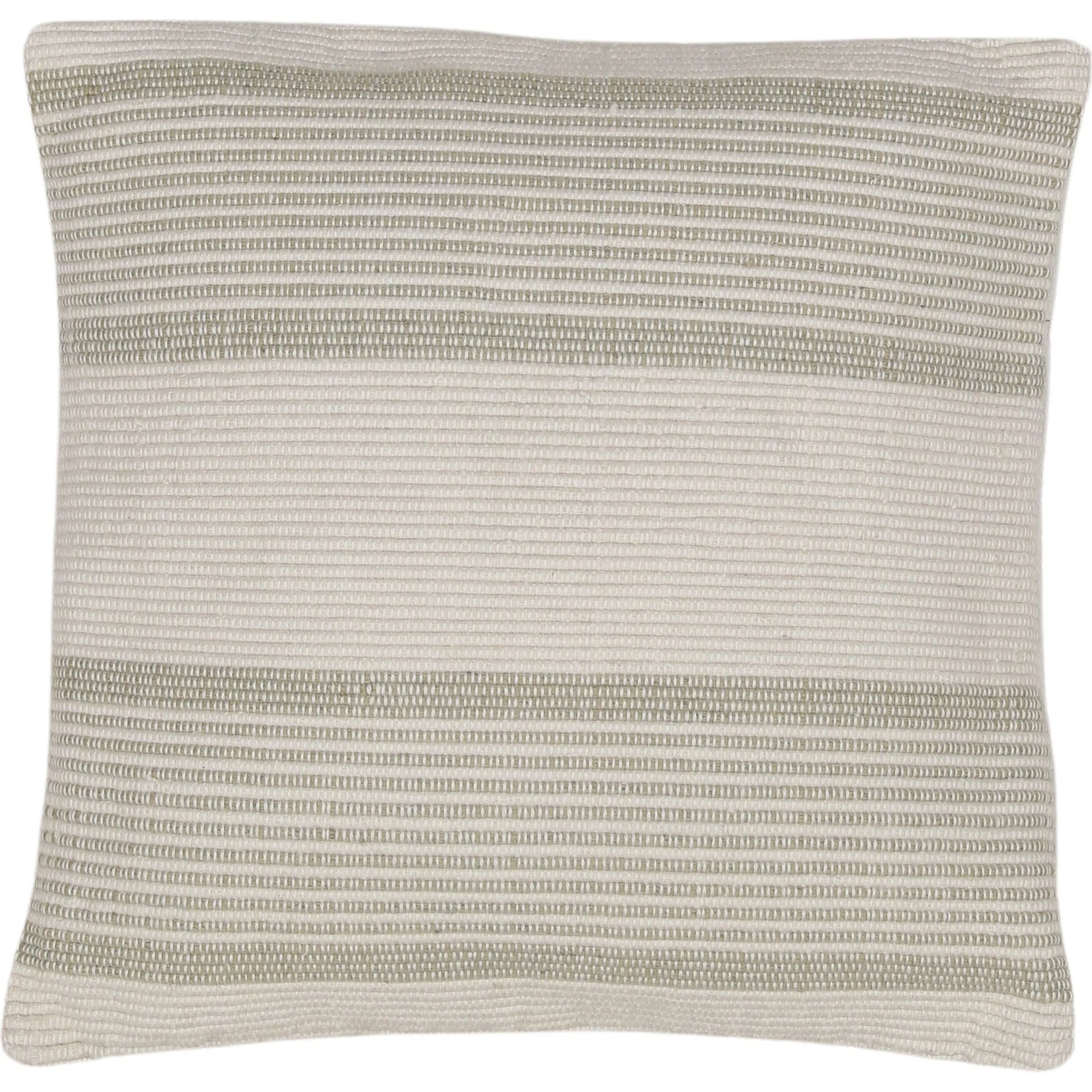 Gerardo Outdoor Pillow by Arch & Plane in sage. Made from handwoven pet yarn in a unique style.