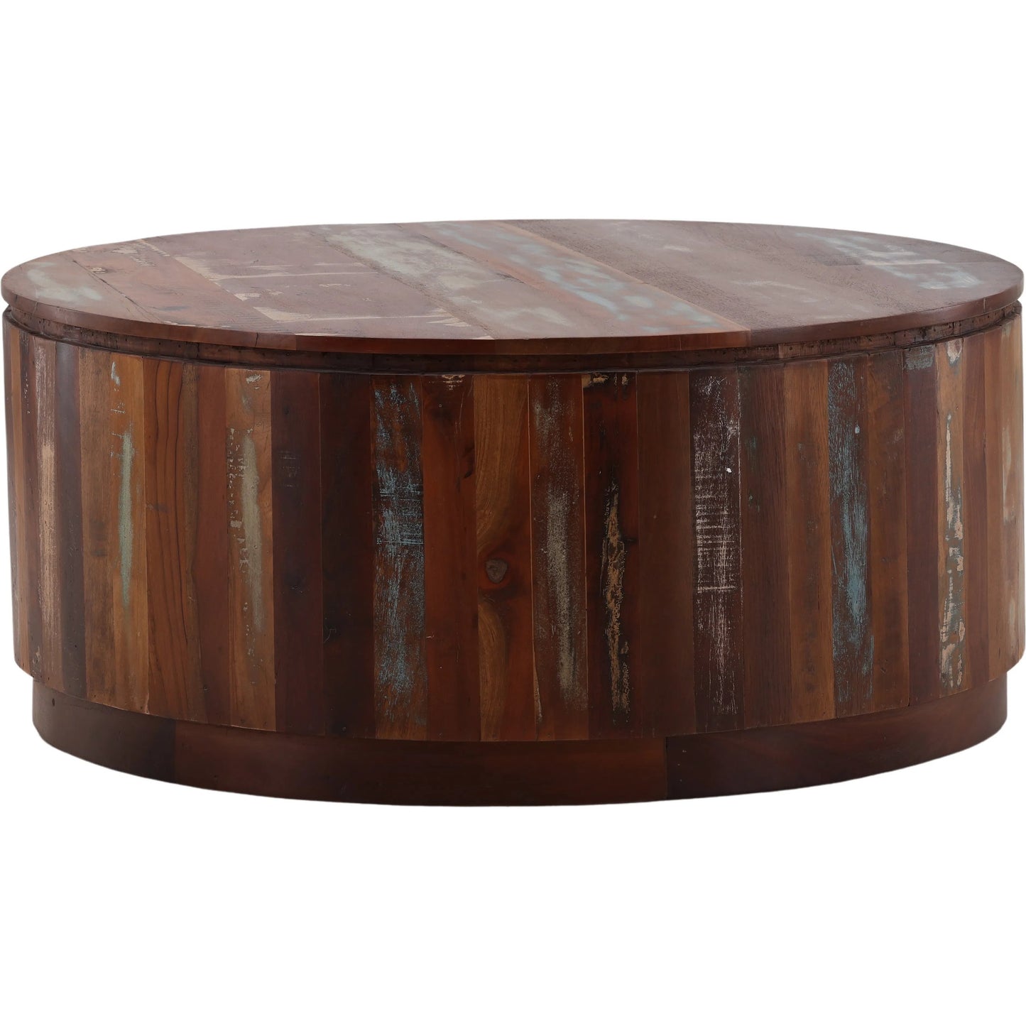 001 SI-2440691 | Primary Silo | Rayburn Coffee Table Brown by Arch & Plane in medium brown distressed paint. Made from reclaimed mango wood in a traditional style.