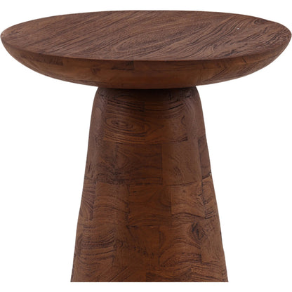 Walker Side Table by Arch & Plane in brown. Made from mango wood in a unique style.