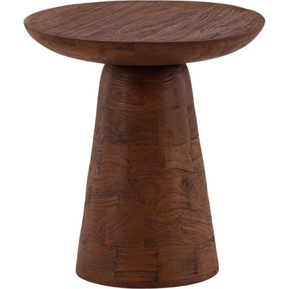 Walker Side Table by Arch & Plane in brown. Made from mango wood in a unique style.