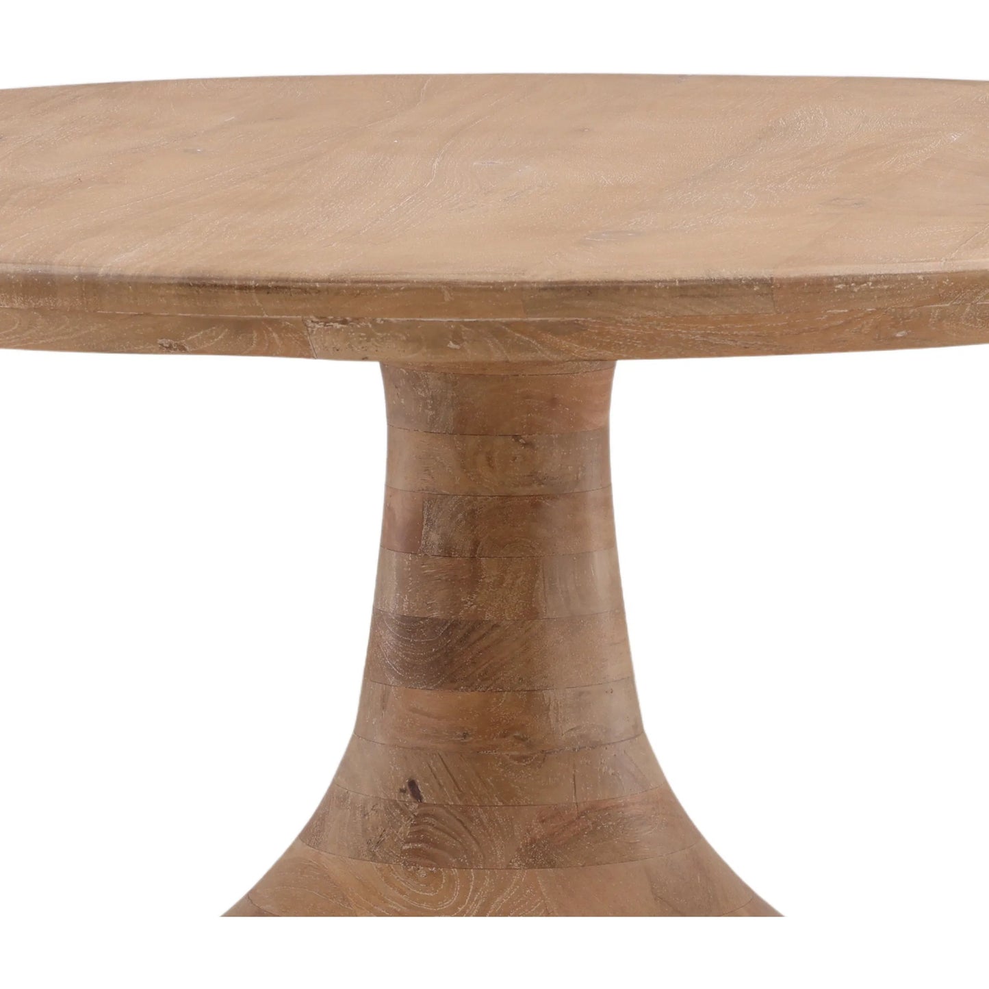 004 SI-2532988 | Closeup | Loraine Dining Table by Arch & Plane in light natural. Made from mango wood in a unique style.